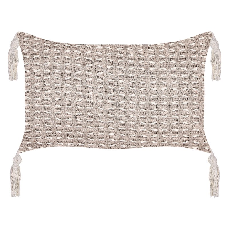 Zestaw 2 poduszek dekoracyjnych HAKONE 45 x 25 cm Beżowoszary Wzór geometryczny