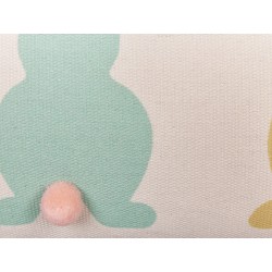 2 poduszki dekoracyjne z motywem królika 30 x 50 cm wielokolorowe CLUSIA