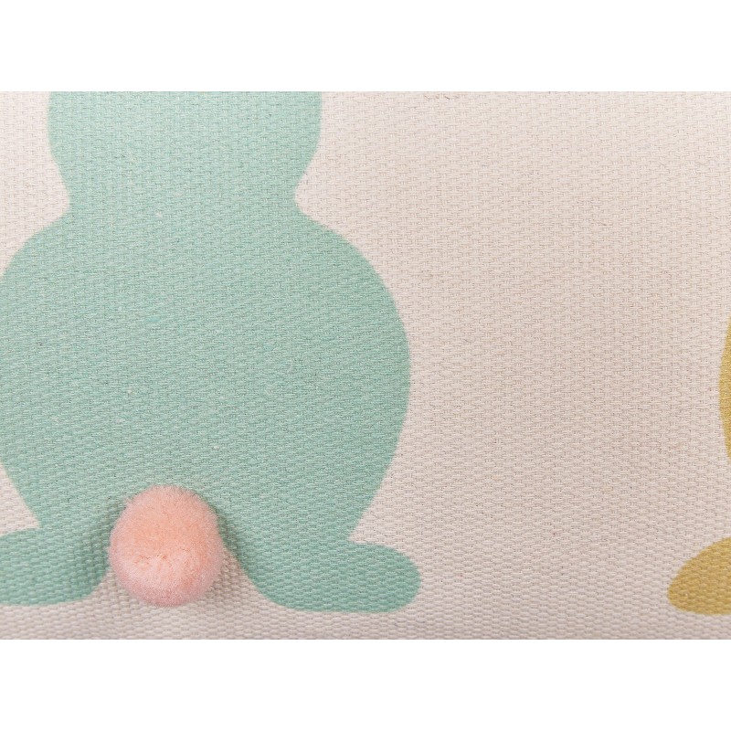 2 poduszki dekoracyjne z motywem królika 30 x 50 cm wielokolorowe CLUSIA