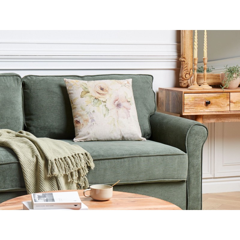 Poduszka dekoracyjna ZAHRIYE 45 x 45 cm Beżowy Wzór kwiatowy