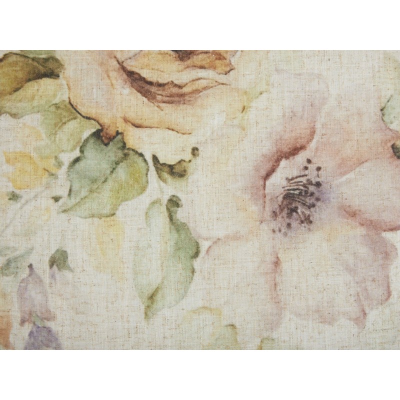 Poduszka dekoracyjna ZAHRIYE 45 x 45 cm Beżowy Wzór kwiatowy