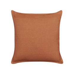 Zestaw 2 poduszek dekoracyjnych SAGINA Len 45 x 45 cm Pomarańczowy Jednolity