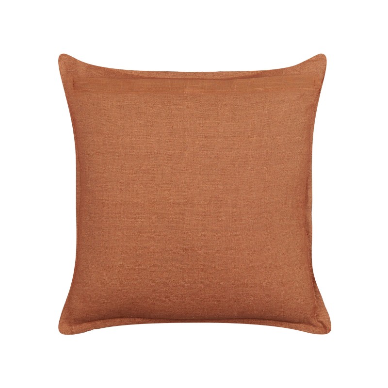 Zestaw 2 poduszek dekoracyjnych SAGINA Len 45 x 45 cm Pomarańczowy Jednolity