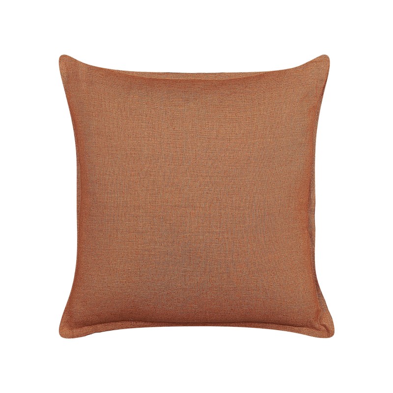Zestaw 2 poduszek dekoracyjnych SAGINA Len 45 x 45 cm Pomarańczowy Jednolity