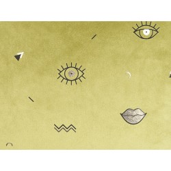 Zestaw 2 poduszek dekoracyjnych AEONIUM Welur 45 x 45 cm Oliwkowy Wzór abstrakcyjny