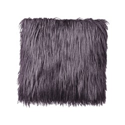 Zestaw 2 poduszek dekoracyjnych COROKIA Sztuczne futro 45 x 45 cm Ciemnoszary Jednolity