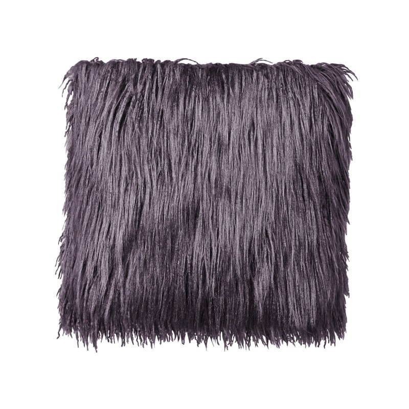 Zestaw 2 poduszek dekoracyjnych COROKIA Sztuczne futro 45 x 45 cm Ciemnoszary Jednolity