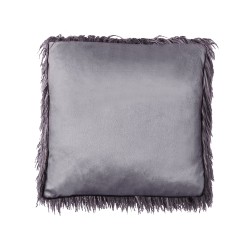 Zestaw 2 poduszek dekoracyjnych COROKIA Sztuczne futro 45 x 45 cm Ciemnoszary Jednolity