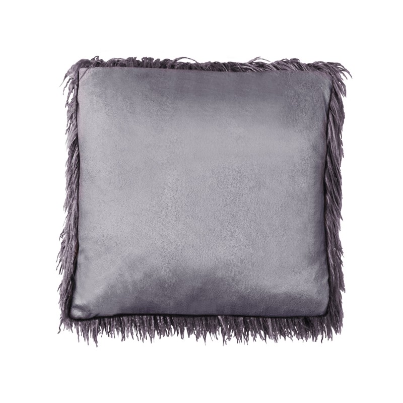 Zestaw 2 poduszek dekoracyjnych COROKIA Sztuczne futro 45 x 45 cm Ciemnoszary Jednolity