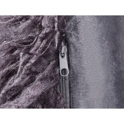 Zestaw 2 poduszek dekoracyjnych COROKIA Sztuczne futro 45 x 45 cm Ciemnoszary Jednolity