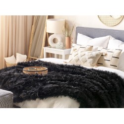 Narzuta na łóżko DELICE 150 x 200 cm Czarny