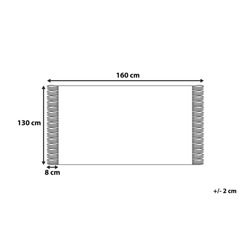 Koc TILMI Bawełna 130 x 160 cm Niebieski