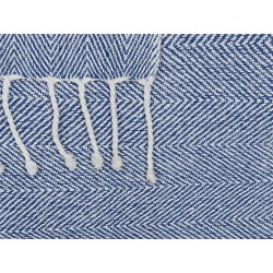 Koc TILMI Bawełna 130 x 160 cm Niebieski