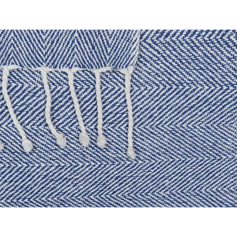 Koc TILMI Bawełna 130 x 160 cm Niebieski