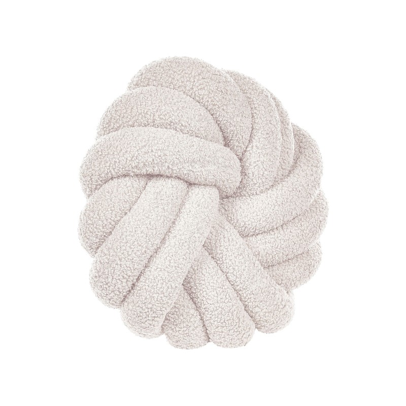 Zestaw 2 poduszek dekoracyjnych AKOLA Boucle 31 x 31 cm Złamana biel Jednolity