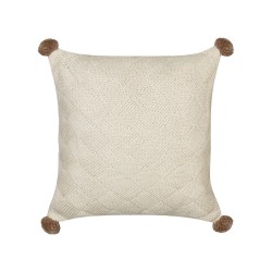 Zestaw 2 poduszek dekoracyjnych OBERONIA Bawełna 45 x 45 cm Beżowy Jednolity