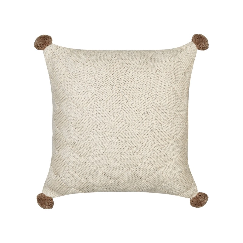 Zestaw 2 poduszek dekoracyjnych OBERONIA Bawełna 45 x 45 cm Beżowy Jednolity