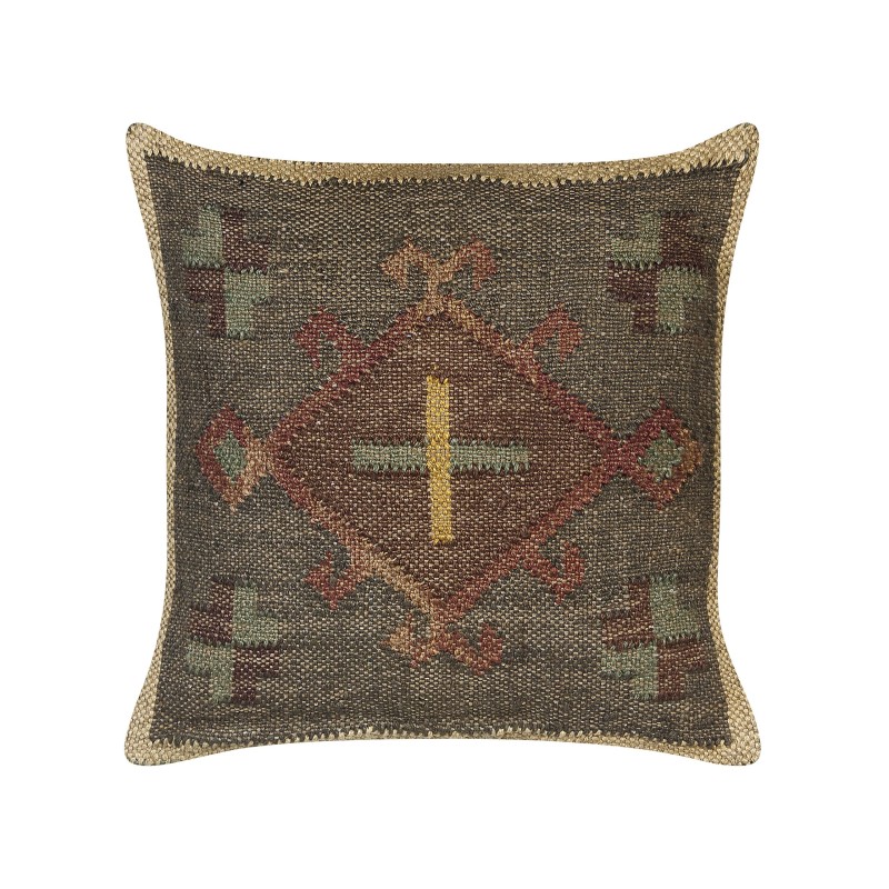 Zestaw 2 poduszek dekoracyjnych KATORA Juta 45 x 45 cm Zielony Wzór orientalny