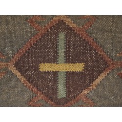 Zestaw 2 poduszek dekoracyjnych KATORA Juta 45 x 45 cm Zielony Wzór orientalny