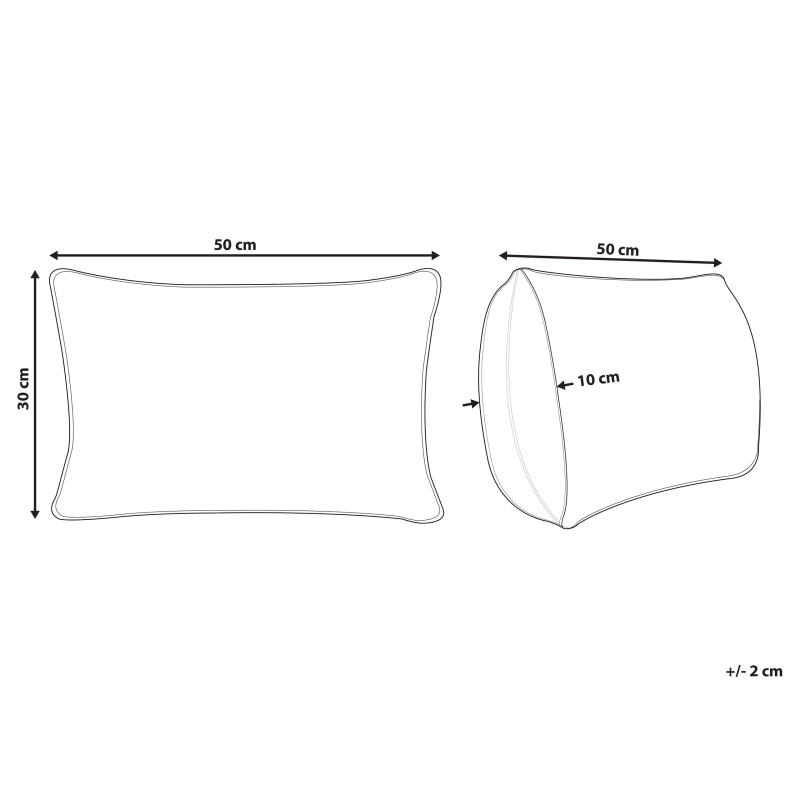 Poduszka dekoracyjna BETULA Bawełna 30 x 50 cm Beżowy Wzór geometryczny