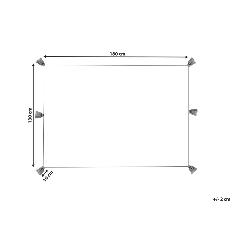 Koc MUNGER Bawełna 130 x 180 cm Beżowy