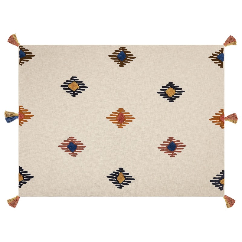 Koc MUNGER Bawełna 130 x 180 cm Beżowy