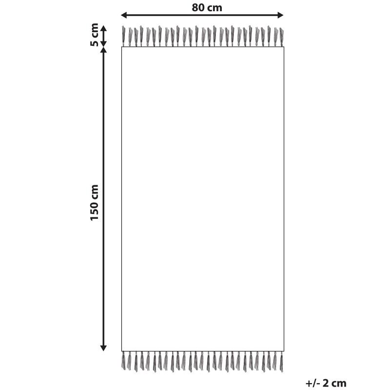 Dywan z juty 80 x 150 cm beżowo-niebieski MIRZA