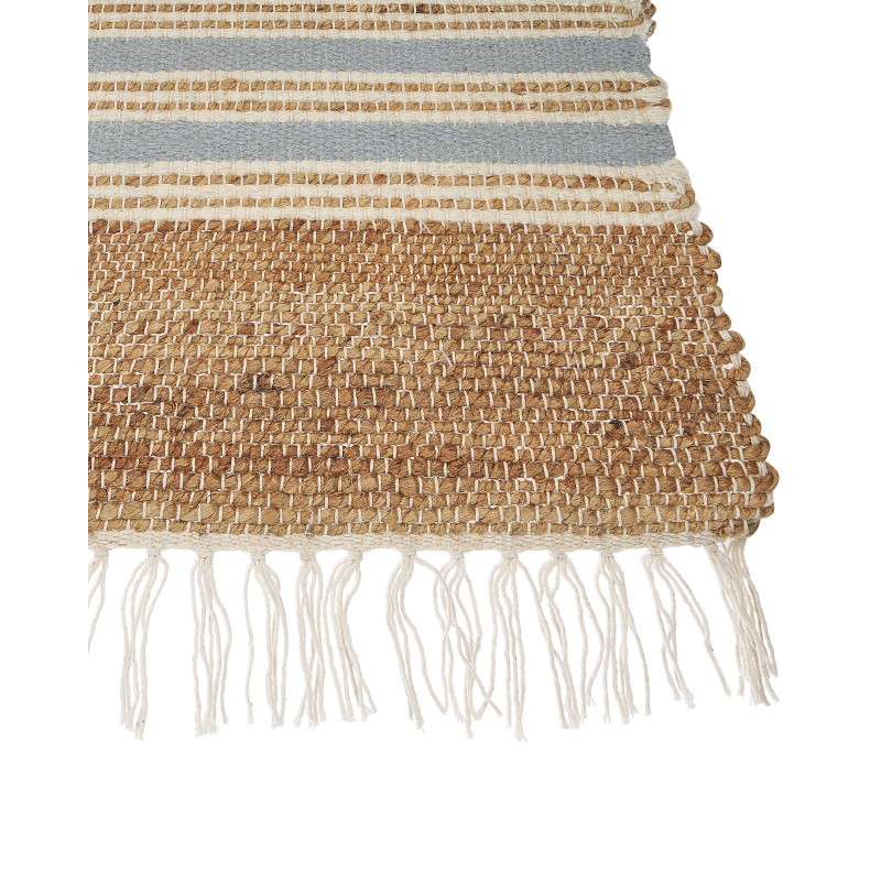 Dywan z juty 80 x 150 cm beżowo-niebieski MIRZA