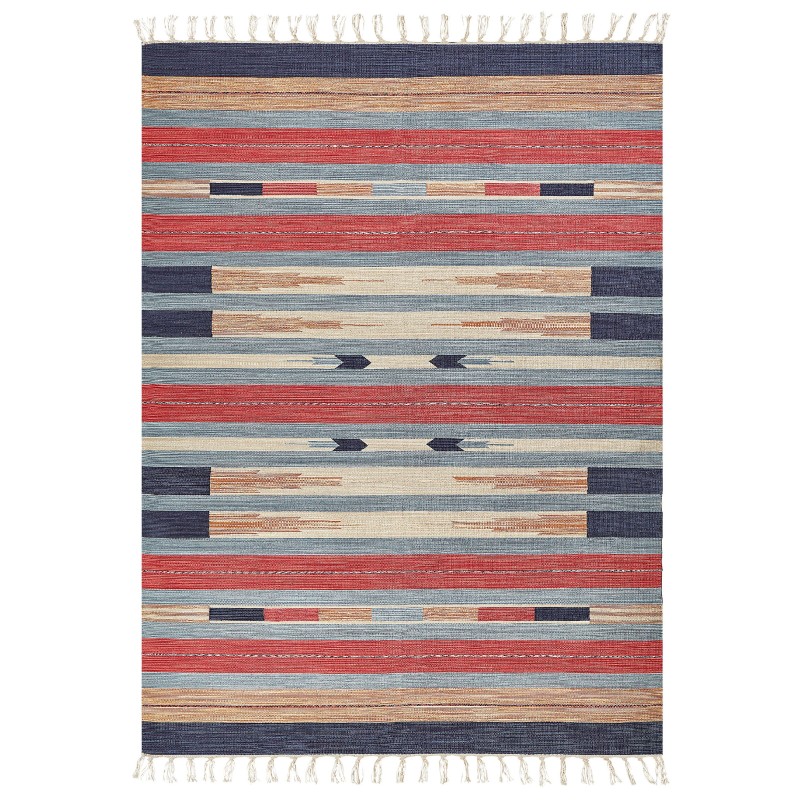 Dywan bawełniany kilim 140 x 200 cm wielokolorowy GANDZAK