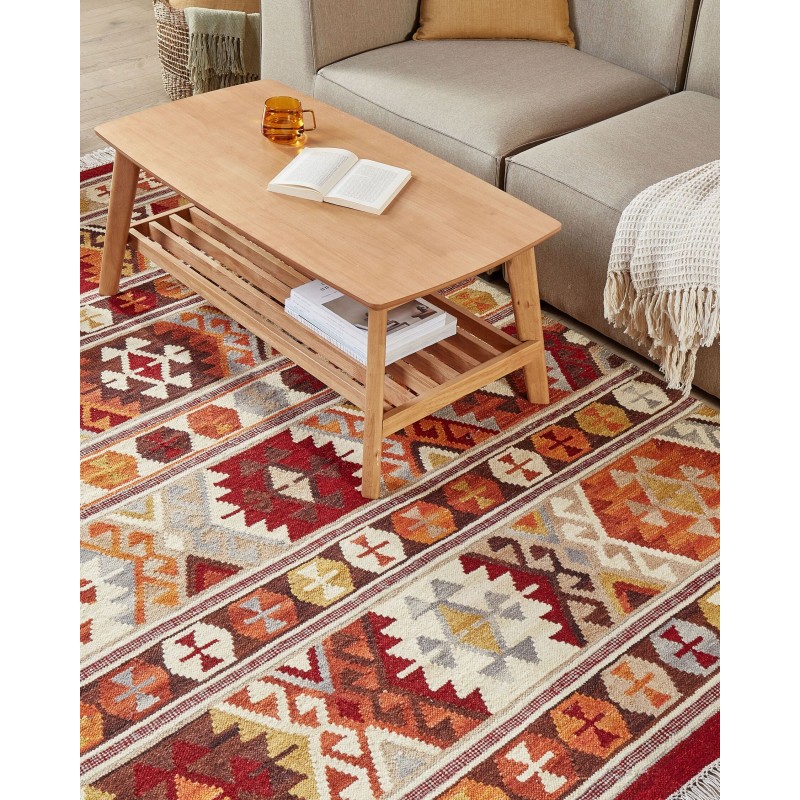 Dywan wełniany kilim 200 x 300 cm wielokolorowy AYGAVAN