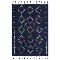 Dywan bawełniany 160 x 230 cm czarny CORUM