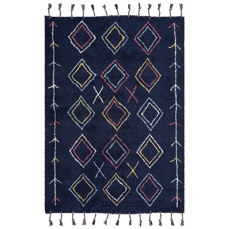 Dywan bawełniany 160 x 230 cm czarny CORUM