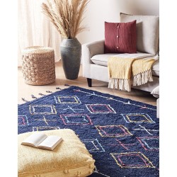 Dywan bawełniany 160 x 230 cm czarny CORUM