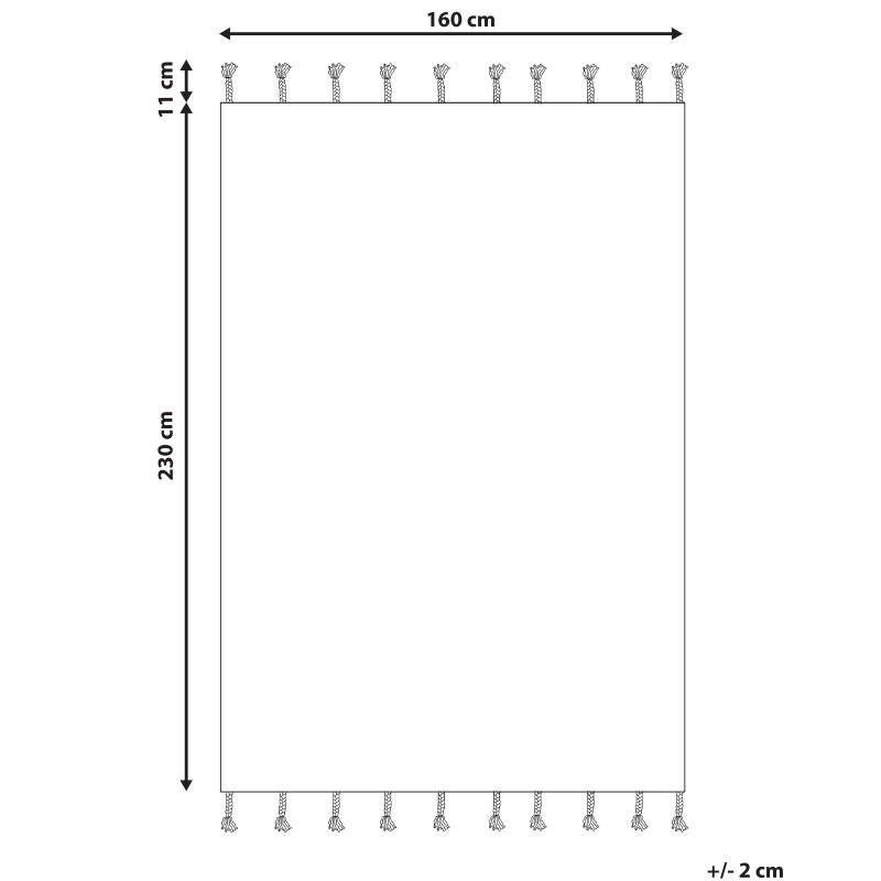 Dywan bawełniany 160 x 230 cm czarny CORUM