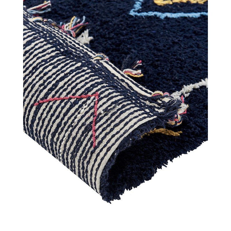 Dywan bawełniany 160 x 230 cm czarny CORUM