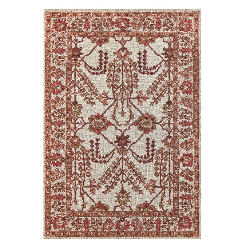 Dywan wełniany 140 x 200 cm pomarańczowo-beżowy ADILCEVAZ