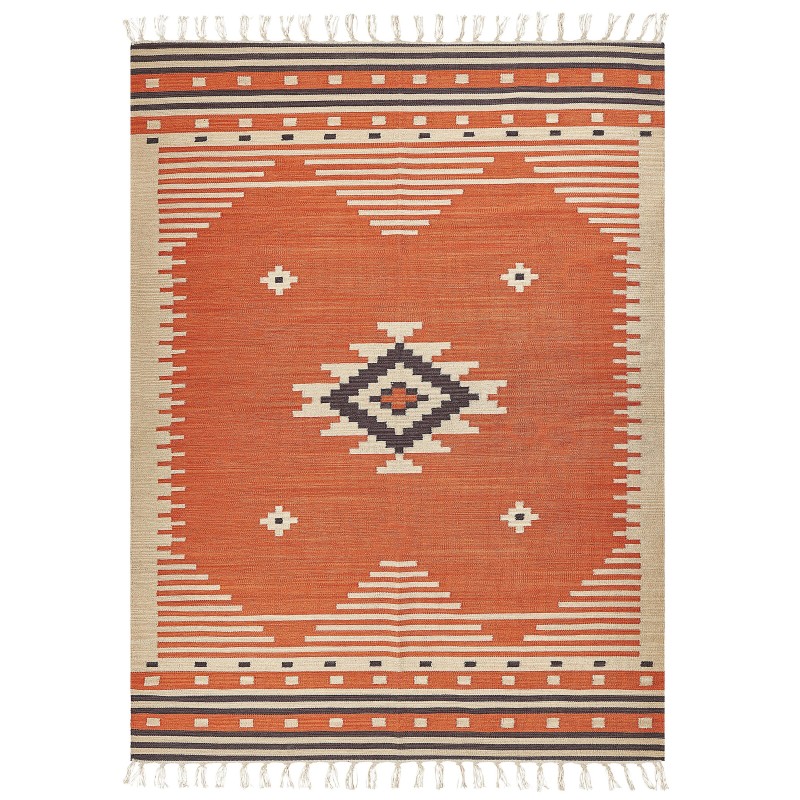 Dywan bawełniany kilim 160 x 230 cm pomarańczowy GAVAR