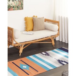 Dywan bawełniany kilim 80 x 300 cm wielokolorowy NORATUS