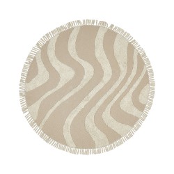 Dywan okrągły bawełniany ø 140 cm beżowy ARTMAK