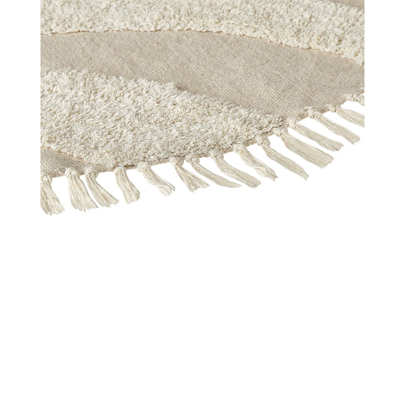 Dywan okrągły bawełniany ø 140 cm beżowy ARTMAK