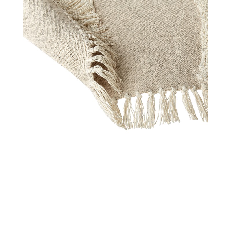 Dywan okrągły bawełniany ø 140 cm beżowy ARTMAK