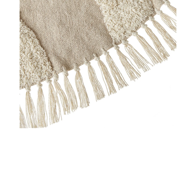 Dywan okrągły bawełniany ø 140 cm beżowy ARTMAK