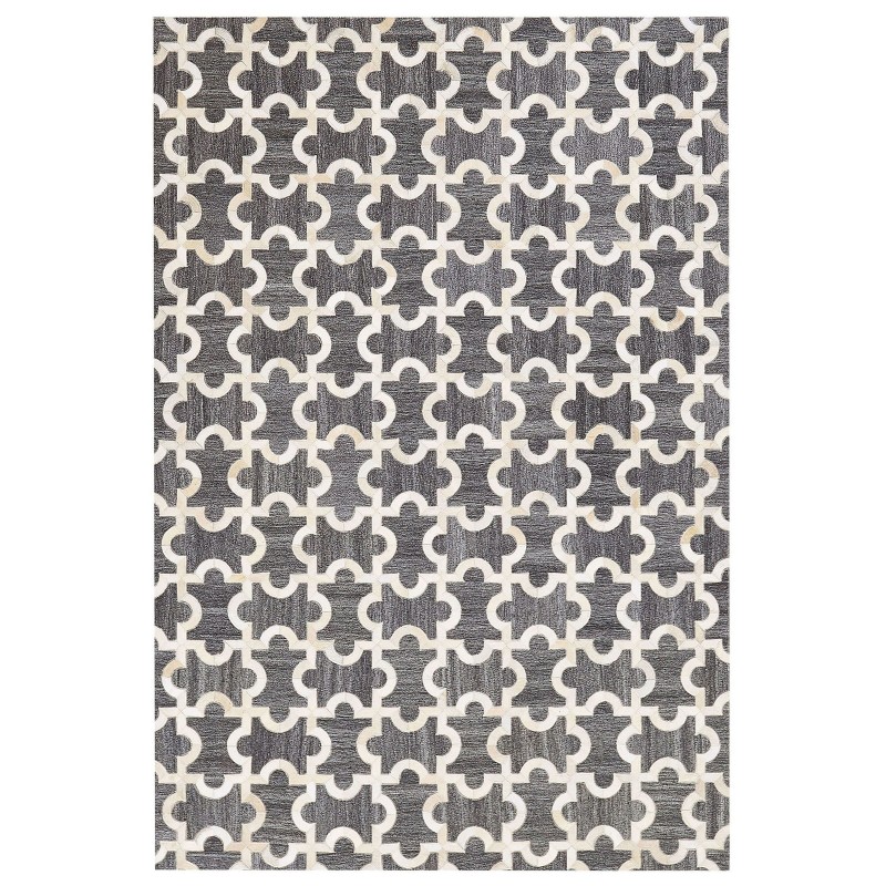 Dywan skórzany 160 x 230 cm szaro-beżowy YEDISU