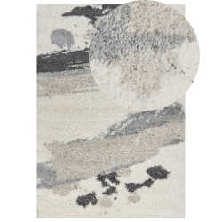 Dywan shaggy 200 x 300 cm biało-szary GORIS