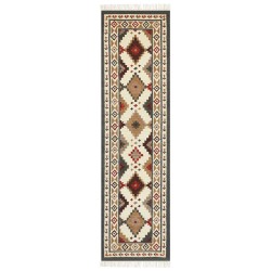 Dywan wełniany kilim 80 x 300 cm wielokolorowy GHUKASAVAN