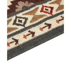 Dywan wełniany kilim 80 x 300 cm wielokolorowy GHUKASAVAN