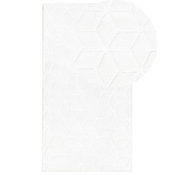 Dywan sztuczne futro królika 80 x 150 cm biały THATTA