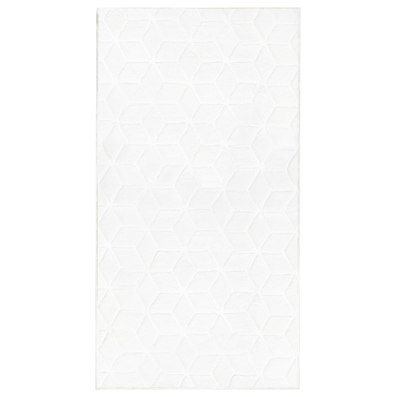 Dywan sztuczne futro królika 80 x 150 cm biały THATTA