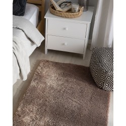 Dywan shaggy 80 x 150 cm brązowy EVREN