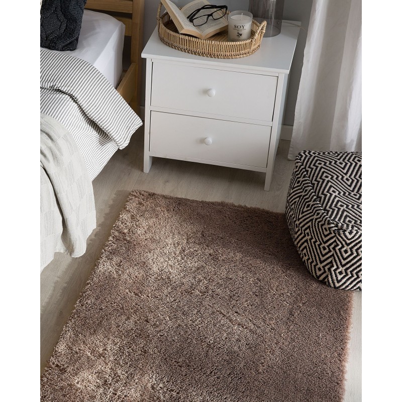 Dywan shaggy 80 x 150 cm brązowy EVREN